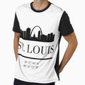 St Louis Missouri Black Silhouette T-Shirt - Novelty Apparel Men Women - T-Shirt, Sweatshirt, Hoodie