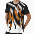 Abstract Geometric Pattern Orange T-Shirt - Streetwear Style Unisex - T-Shirt, Sweatshirt, Hoodie