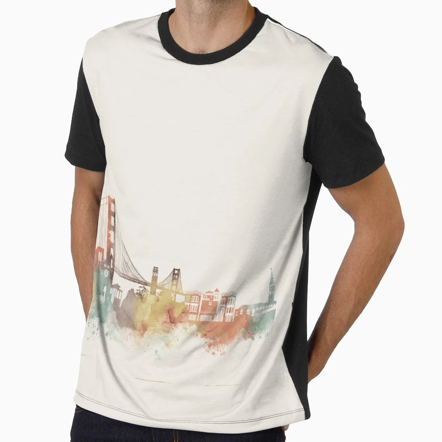 San Francisco T-Shirt - Unique Graphic for Adults - T-Shirt, Sweatshirt, Hoodie