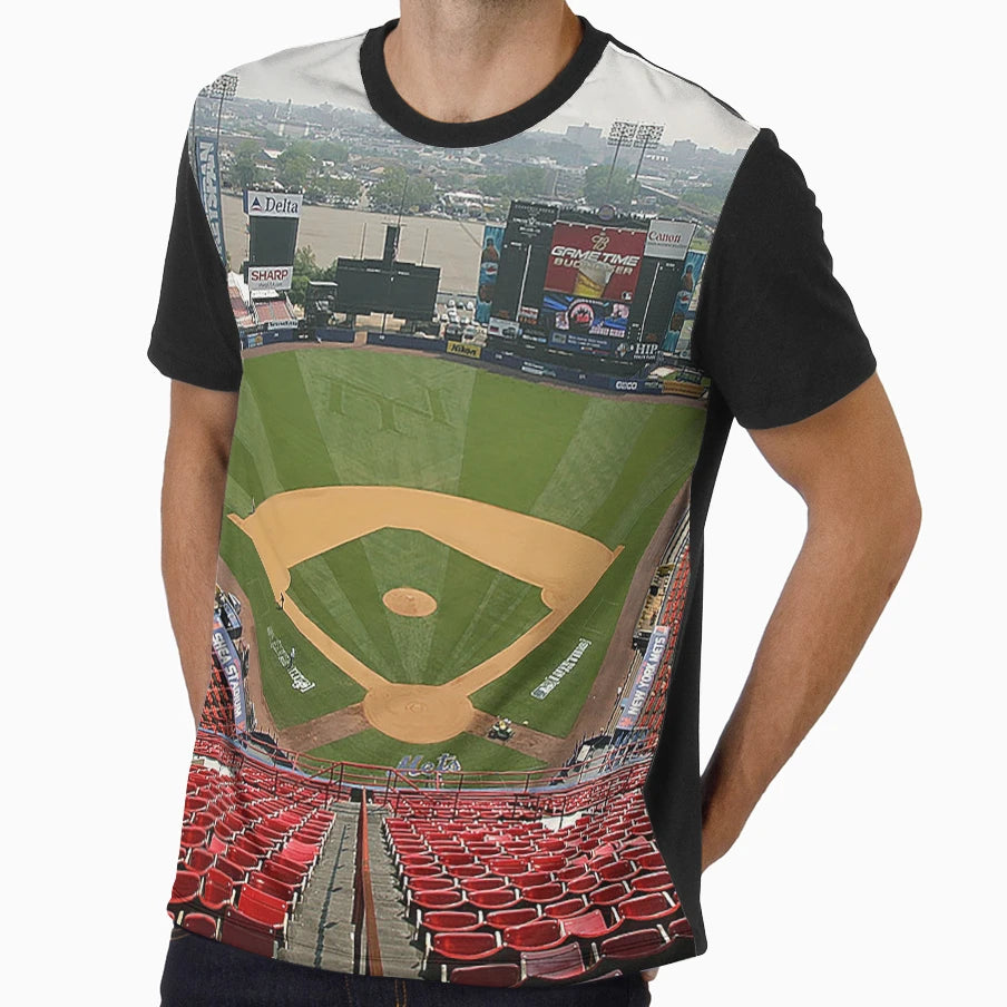Shea Stadium New York Baseball T-Shirt - Fun Novelty Design for Adults - T-Shirt, Sweatshirt, Hoodie