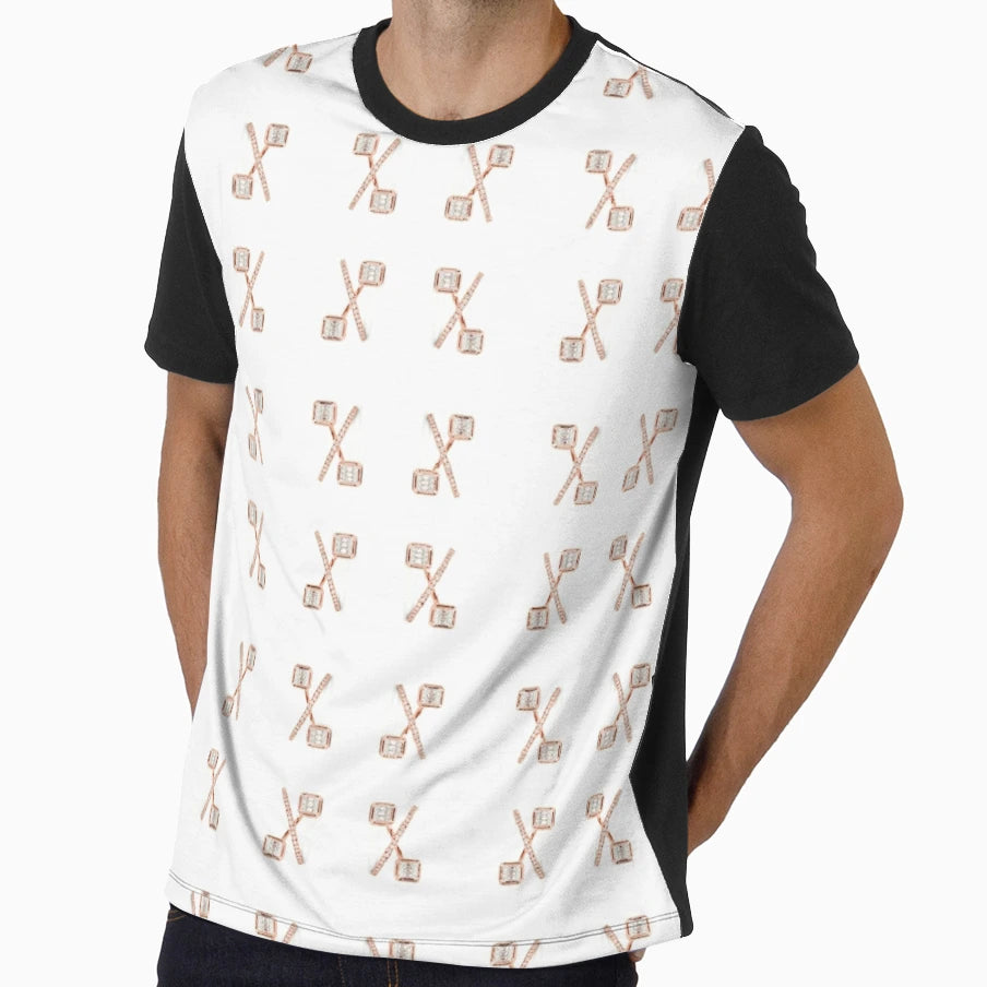 Red Gold X T-Shirt - Graphic Print for Adults - T-Shirt, Sweatshirt, Hoodie