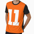 Number 11 Sports Orange T-Shirt - Casual Everyday Wear Men Women - T-Shirt, Sweatshirt, Hoodie