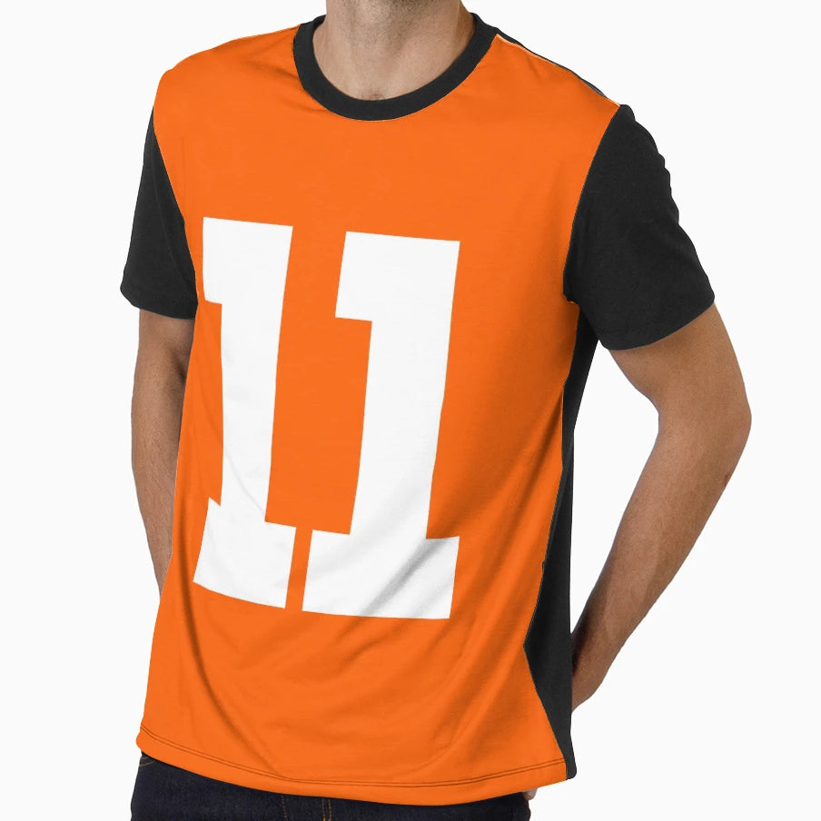 Number 11 Sports Orange T-Shirt - Casual Everyday Wear Men Women - T-Shirt, Sweatshirt, Hoodie