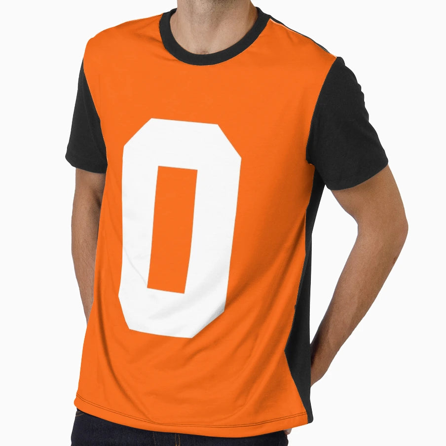 Number 0 Sports Orange T-Shirt - Casual Everyday Wear Unisex - T-Shirt, Sweatshirt, Hoodie