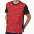 Red Abstract Shape Eyes T-Shirt - Custom Art Print Men Women - T-Shirt, Sweatshirt, Hoodie