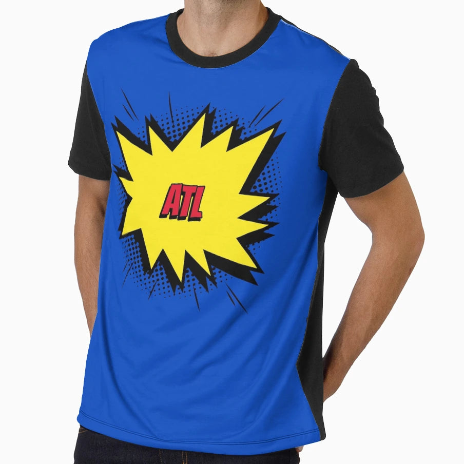 Atl Atlanta Comic Kapow Artwork T-Shirt - Aesthetic Graphic Unisex - T-Shirt, Sweatshirt, Hoodie