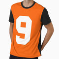 Number 9 Sports Orange T-Shirt - Trendy Graphic Unisex - T-Shirt, Sweatshirt, Hoodie