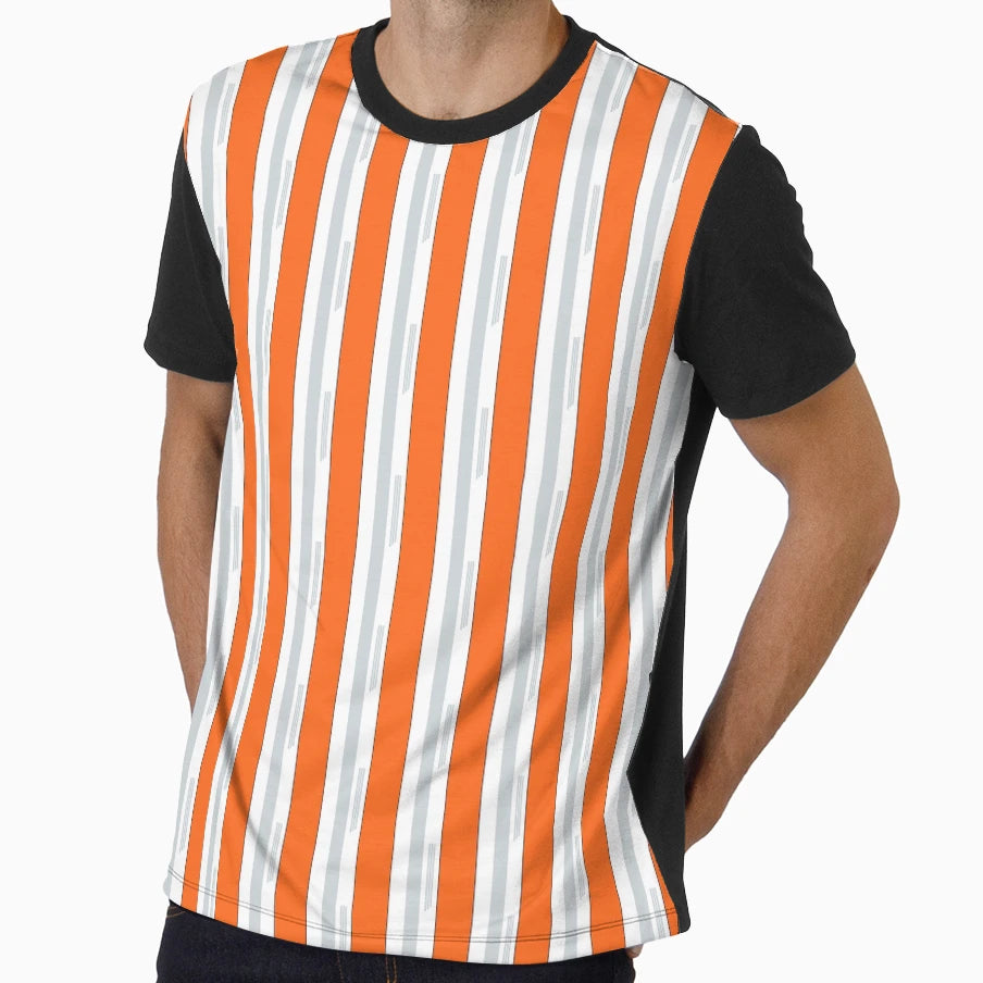 Orange Strips T-Shirt - Custom Art Print for Adults - T-Shirt, Sweatshirt, Hoodie