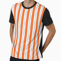 Orange Strips T-Shirt - Custom Art Print for Adults - T-Shirt, Sweatshirt, Hoodie