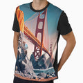 Golden Gate Bridge San Francisco Digital T-Shirt - Streetwear Style Unisex - T-Shirt, Sweatshirt, Hoodie