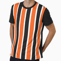 Black And Orange Halloween Stripes T-Shirt - Unique Graphic Unisex - T-Shirt, Sweatshirt, Hoodie