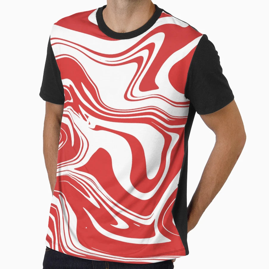 Abstract Art Red And White T-Shirt - Graphic Print Men Women - T-Shirt, Sweatshirt, Hoodie