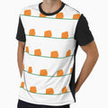 Orange And White Abstract Pattern T-Shirt - Streetwear Style for Adults - T-Shirt, Sweatshirt, Hoodie