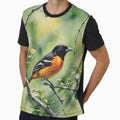Baltimore Oriole Watercolor T-Shirt - Fun Novelty Design Men Women - T-Shirt, Sweatshirt, Hoodie