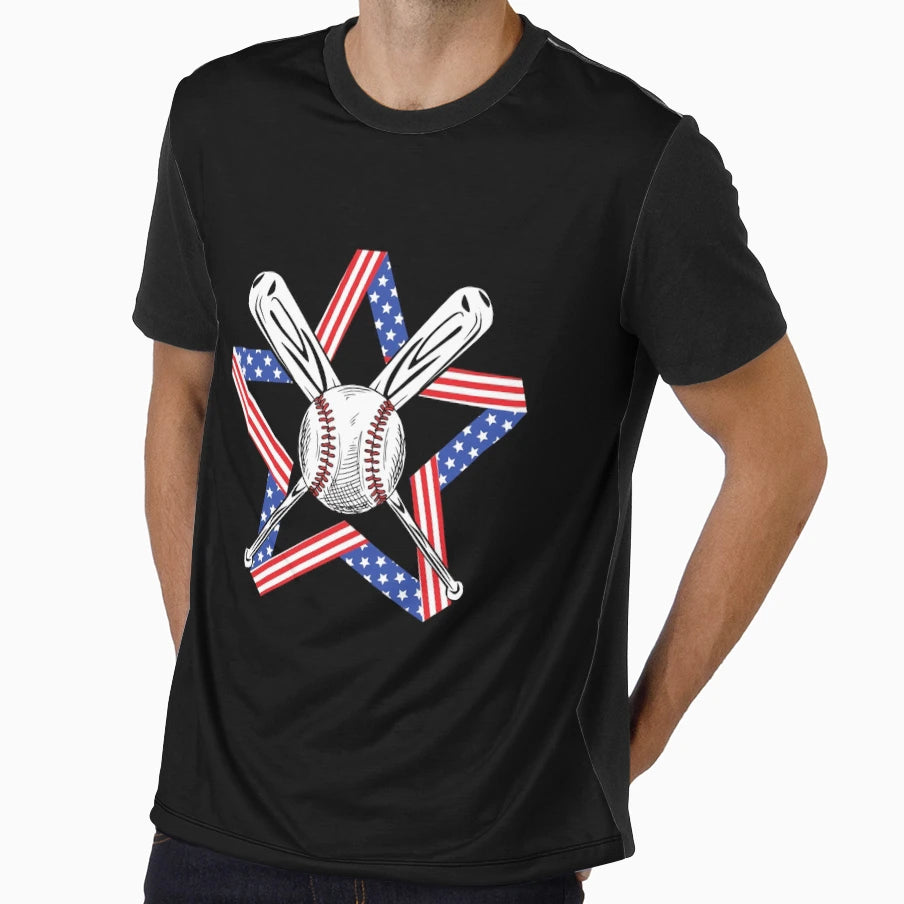 Baseball 4Th July T-Shirt - Graphic Print for Adults - T-Shirt, Sweatshirt, Hoodie