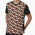 Orange White Concentric Circles T-Shirt - Trendy Graphic for Adults - T-Shirt, Sweatshirt, Hoodie