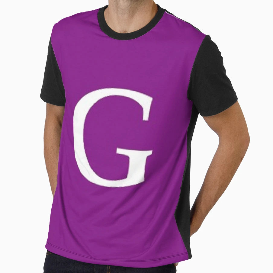 Letter G Purple T-Shirt - Trendy Graphic for Adults - T-Shirt, Sweatshirt, Hoodie