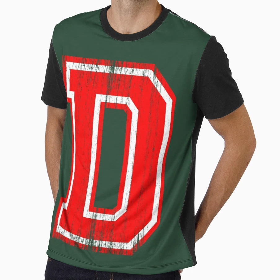 Big Red Letter D T-Shirt - Unique Graphic for Adults - T-Shirt, Sweatshirt, Hoodie