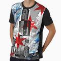 Chicago Flag Skyline Tower T-Shirt - Unique Graphic Men Women - T-Shirt, Sweatshirt, Hoodie