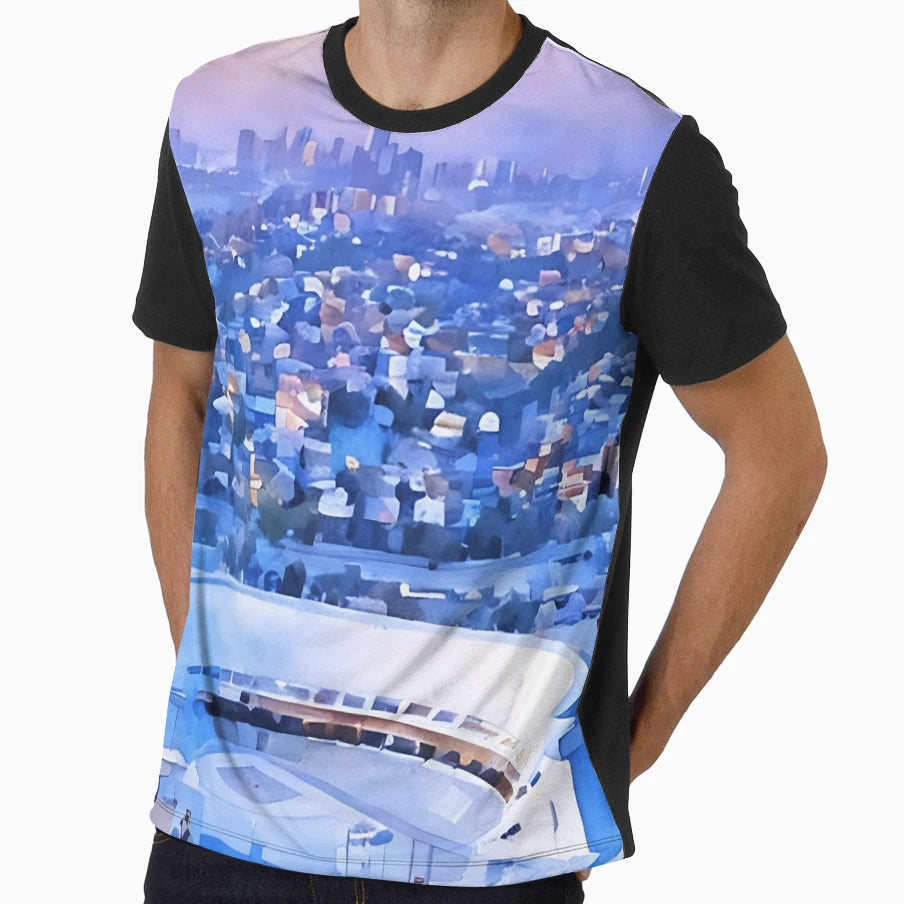 Shea Stadium Snow T-Shirt - Fun Novelty Design for Adults - T-Shirt, Sweatshirt, Hoodie