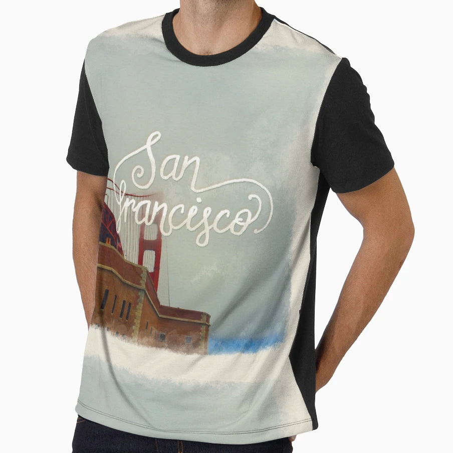 Golden Gate Bridge San Francisco T-Shirt - Novelty Apparel Men Women - T-Shirt, Sweatshirt, Hoodie