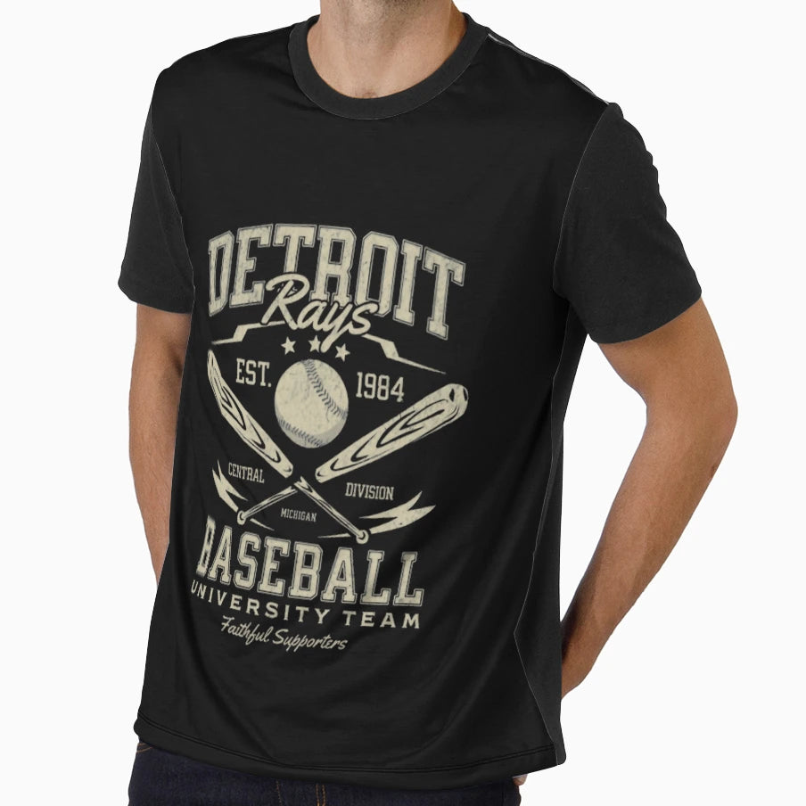 Detroit Baseball Team T-Shirt - Minimalist Print for Adults - T-Shirt, Sweatshirt, Hoodie