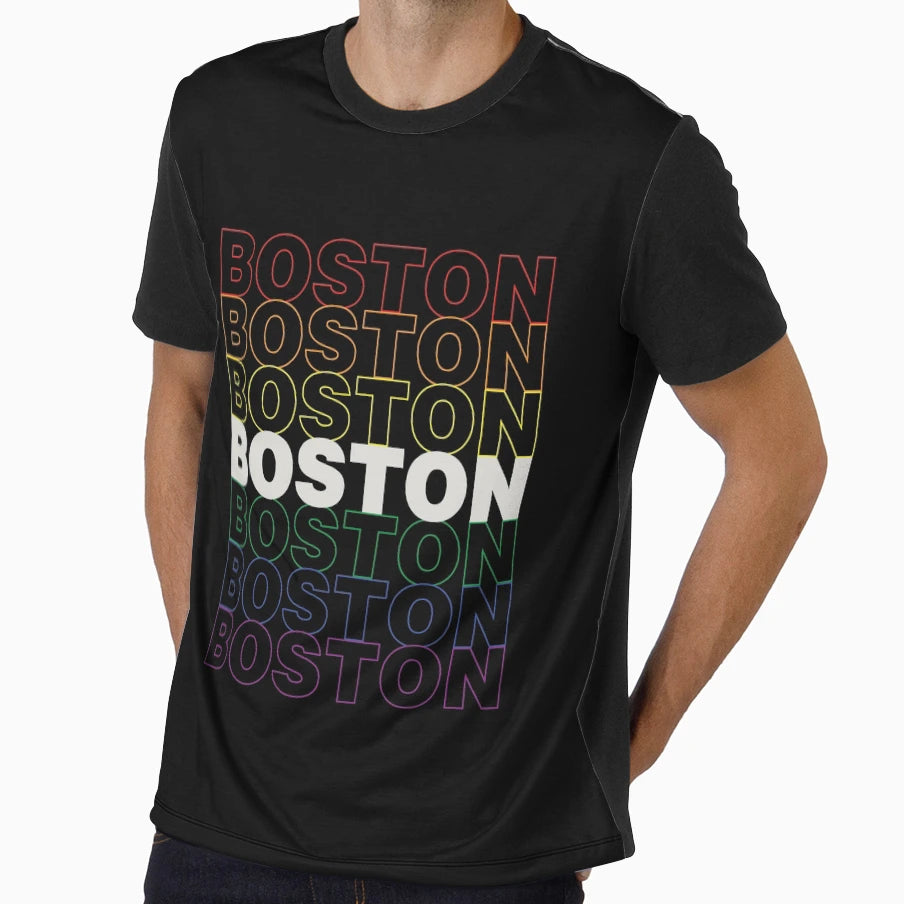 Boston Pride T-Shirt - Aesthetic Graphic Men Women - T-Shirt, Sweatshirt, Hoodie