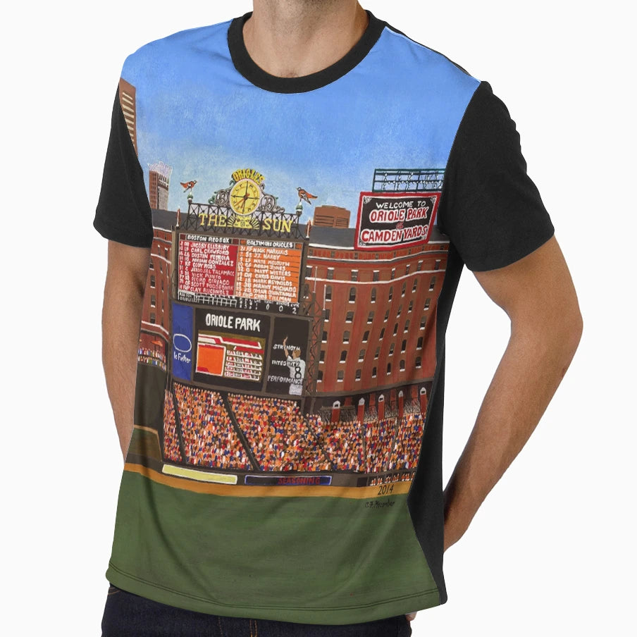 Sport Team Stadium Art Baltimore T-Shirt - Unique Graphic Men Women - T-Shirt, Sweatshirt, Hoodie