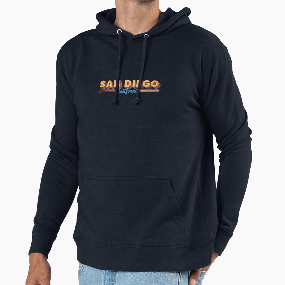 San Diego California Text Hoodie - Streetwear Style Men Women - T-Shirt, Sweatshirt, Hoodie