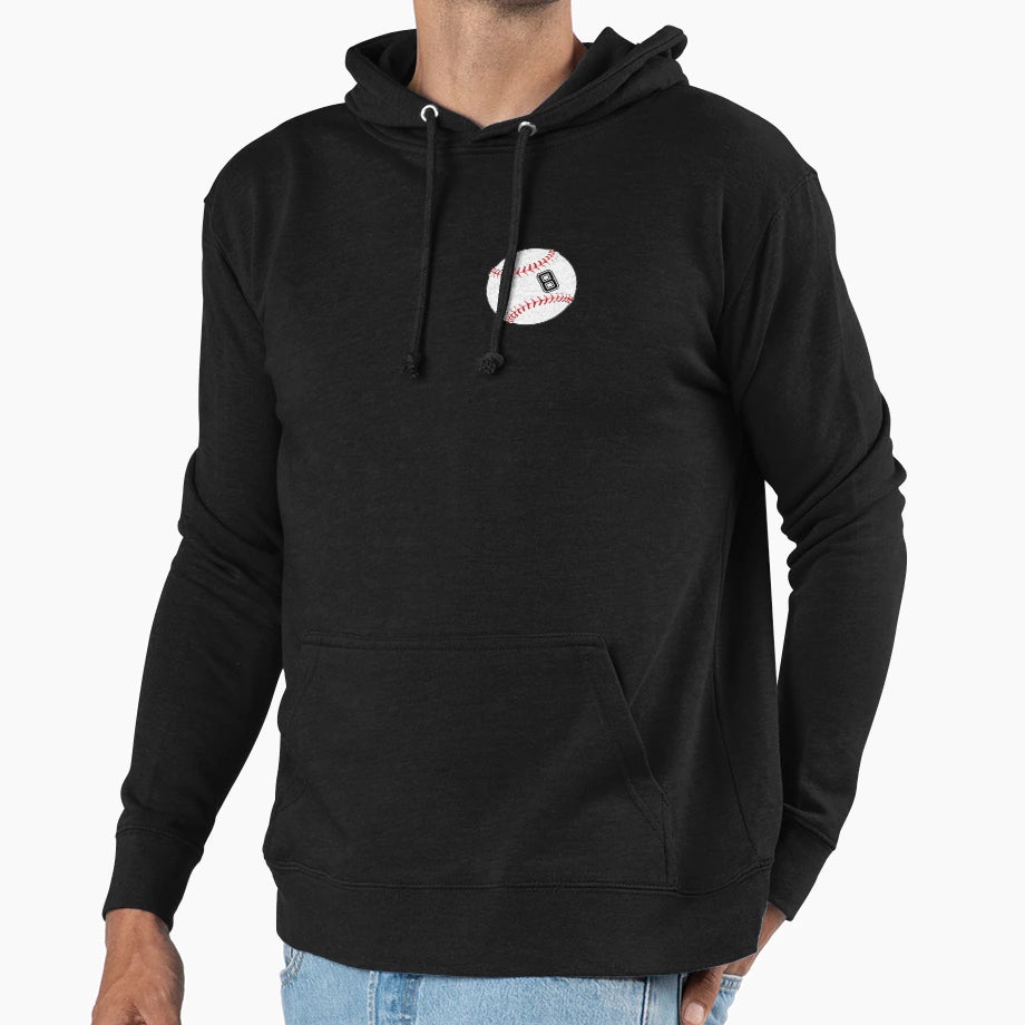 Baseball Player Jersey No 8 Back Number 8 Hoodie - Trendy Graphic Unisex - T-Shirt, Sweatshirt, Hoodie