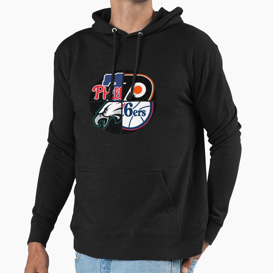 Philadelphia Sports Quad Hoodie - Minimalist Print for Adults - T-Shirt, Sweatshirt, Hoodie