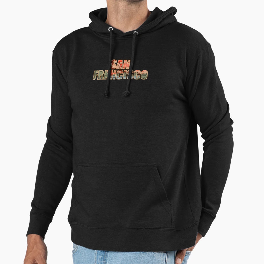 San Francisco Typography Art Hoodie - Casual Everyday Wear for Adults - T-Shirt, Sweatshirt, Hoodie