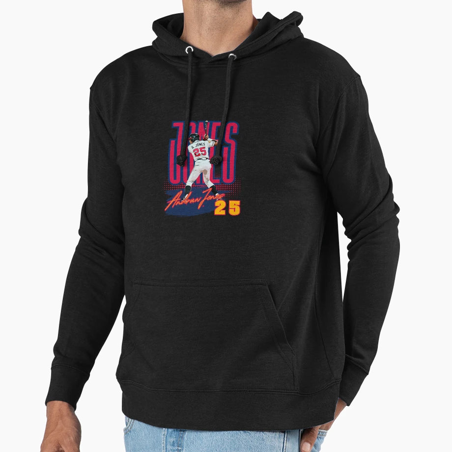 Andruw Jones Baseball Art Iconic Hoodie - Aesthetic Graphic for Adults - T-Shirt, Sweatshirt, Hoodie