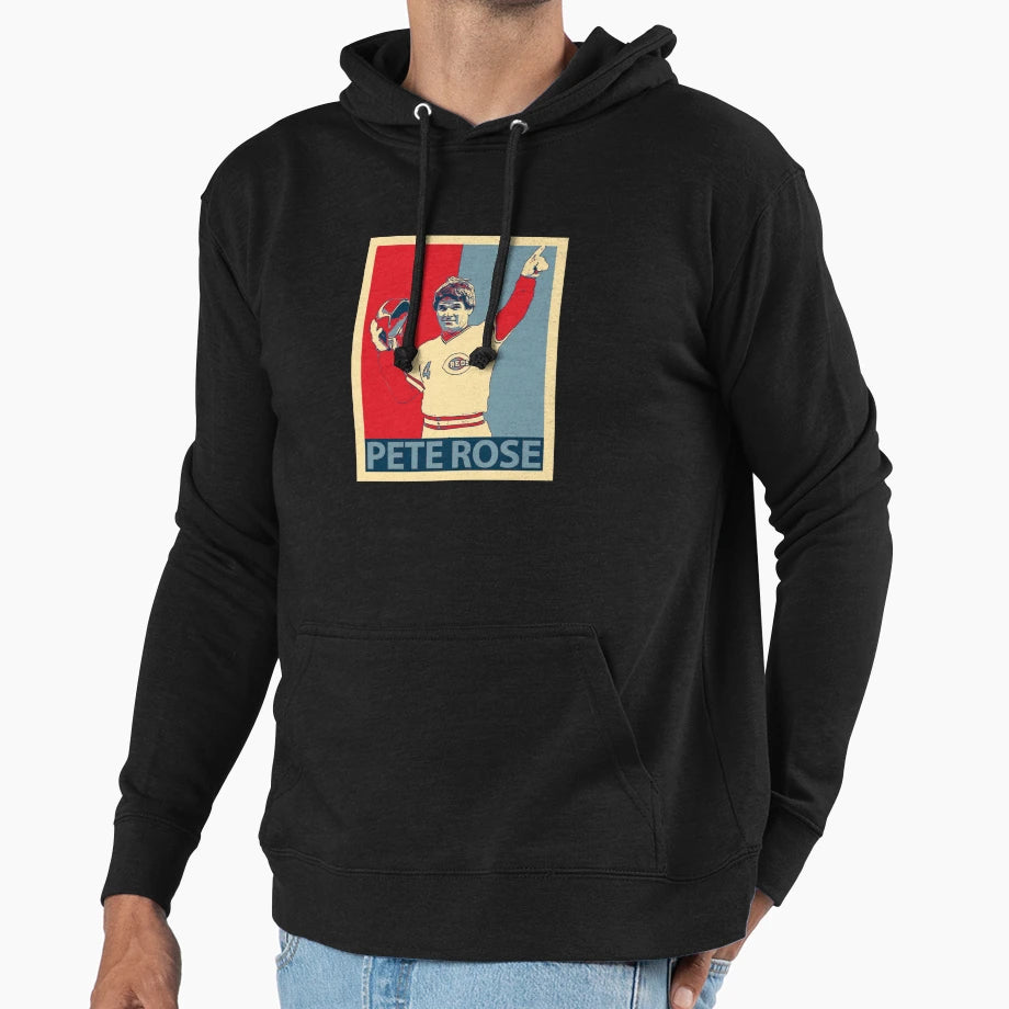 Pete Rose Charlie Hustle Legend Hoodie - Trendy Graphic Unisex - T-Shirt, Sweatshirt, Hoodie