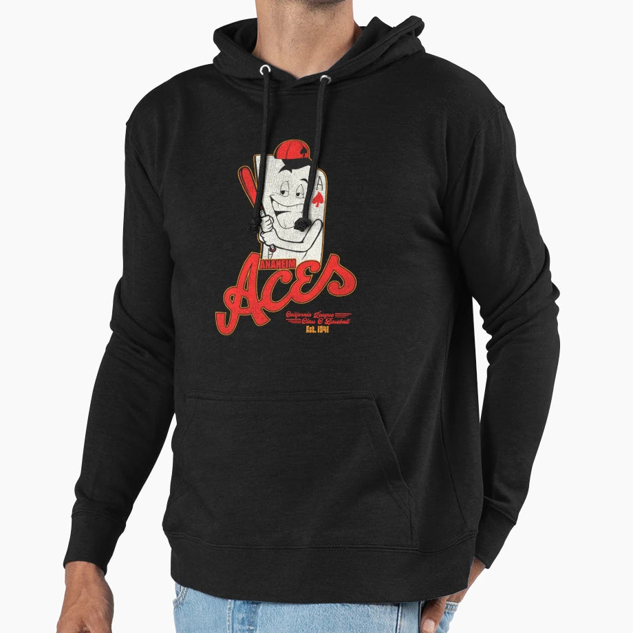 Defunct Anaheim Aces Baseball Team Hoodie - Trendy Graphic Unisex - T-Shirt, Sweatshirt, Hoodie