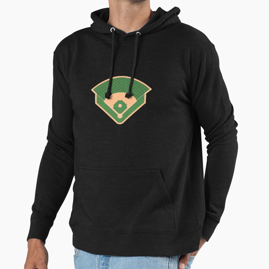 Baseball Field Hoodie - Custom Art Print for Adults - T-Shirt, Sweatshirt, Hoodie
