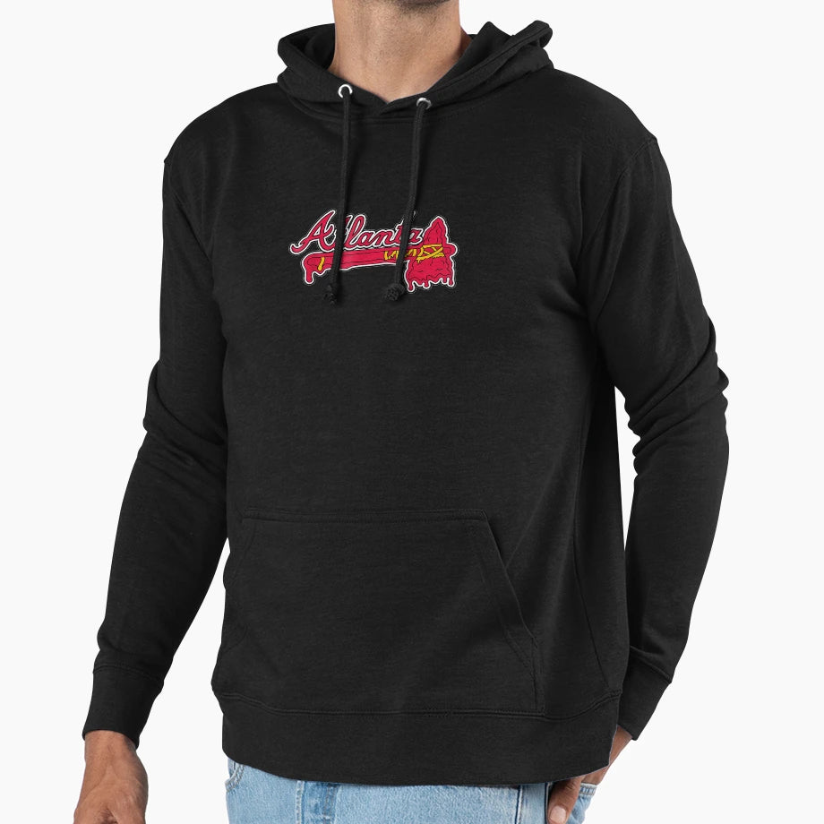 Atlanta Baseball Distressed Game Day Hoodie - Aesthetic Graphic Unisex - T-Shirt, Sweatshirt, Hoodie