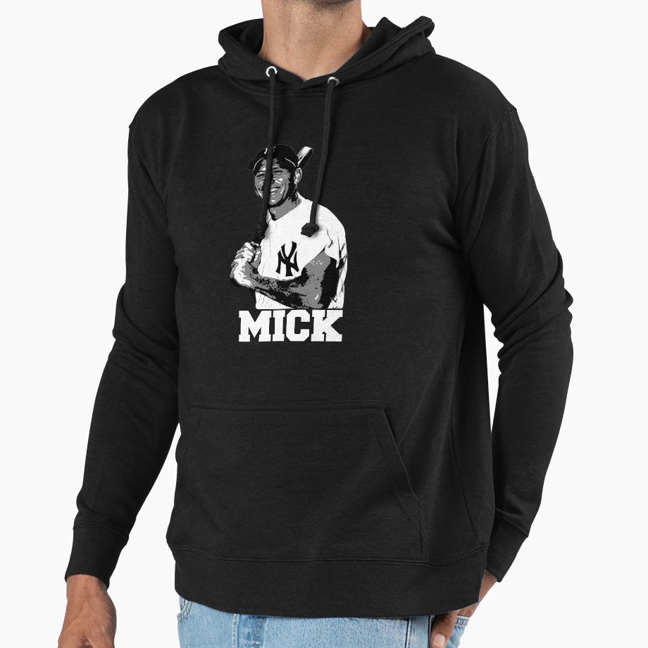 Mickey Mantle Hoodie - Novelty Apparel Unisex - T-Shirt, Sweatshirt, Hoodie