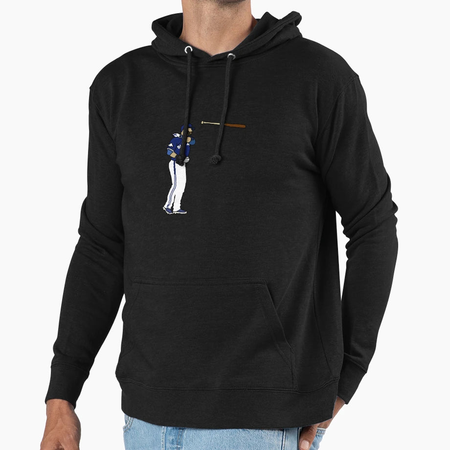 Jose Bautista Bat Flip Hoodie - Novelty Apparel for Adults - T-Shirt, Sweatshirt, Hoodie