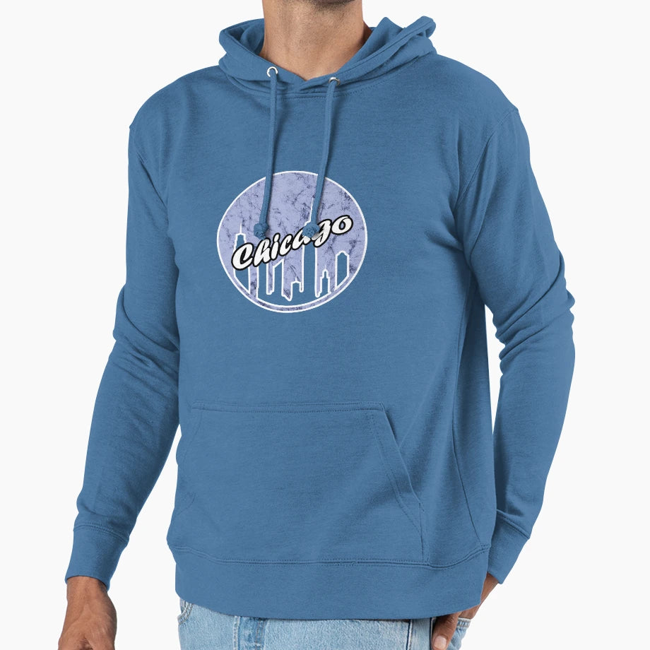 Chicago City Skyline Hoodie - Streetwear Style Unisex - T-Shirt, Sweatshirt, Hoodie