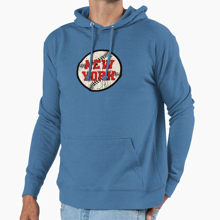 New York Baseball Local Team Supporter Hoodie - Graphic Print for Adults - T-Shirt, Sweatshirt, Hoodie
