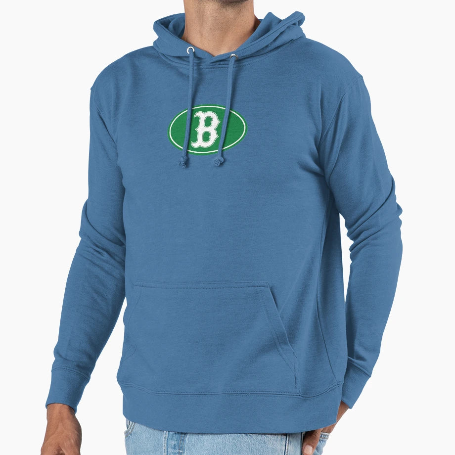 Boston Green European Oval Hoodie - Minimalist Print Men Women - T-Shirt, Sweatshirt, Hoodie