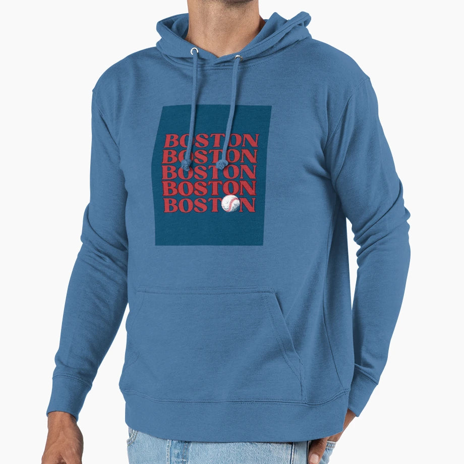 Boston Baseball Hoodie - Graphic Print Unisex - T-Shirt, Sweatshirt, Hoodie