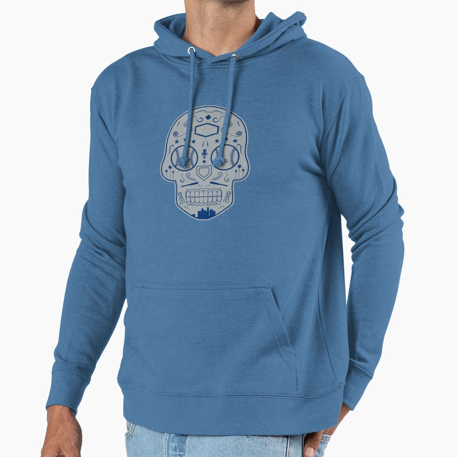 Los Angeles Baseball Sugar Skull Hoodie - Fun Novelty Design Men Women - T-Shirt, Sweatshirt, Hoodie