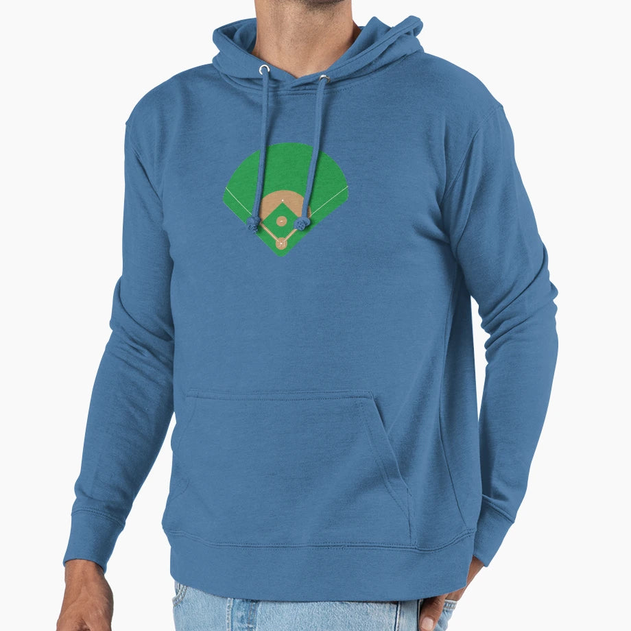 Baseball Field Play Ball Hoodie - Fun Novelty Design Unisex - T-Shirt, Sweatshirt, Hoodie