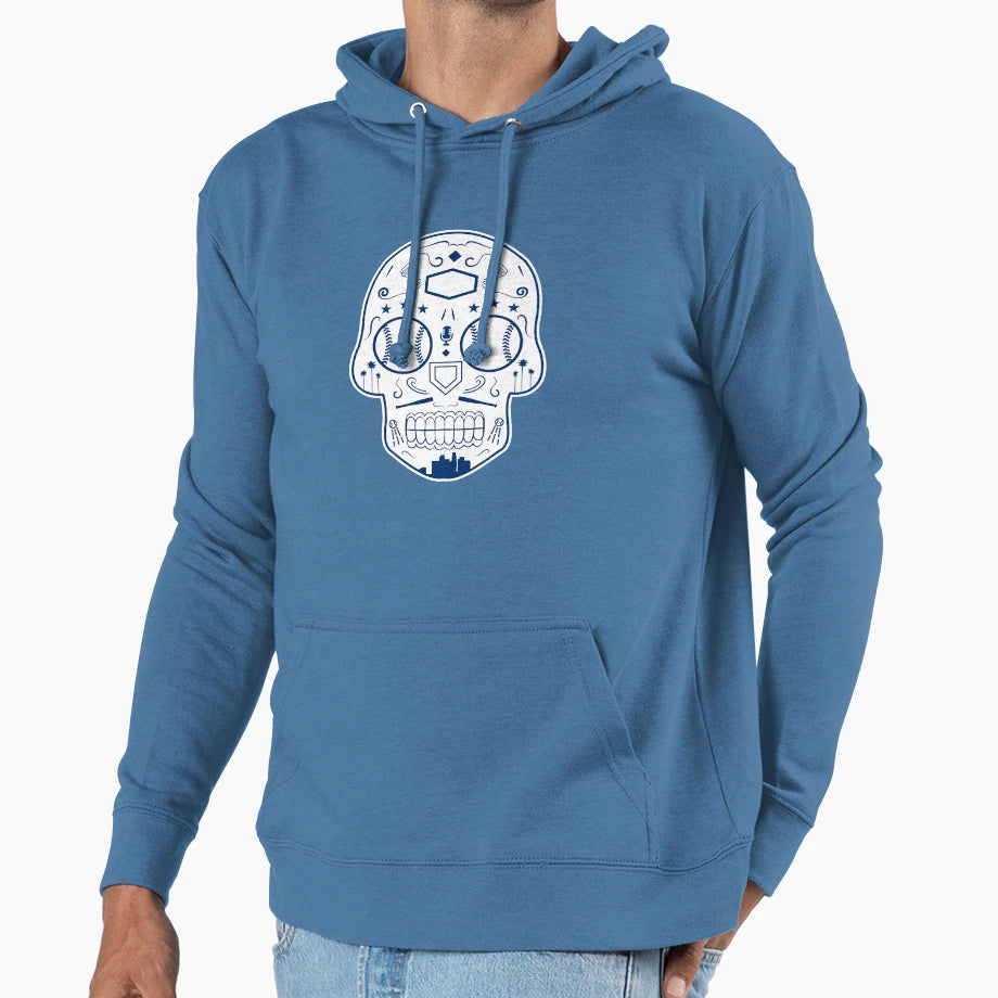 Los Angeles Baseball Sugar Skull Hoodie - Graphic Print for Adults - T-Shirt, Sweatshirt, Hoodie