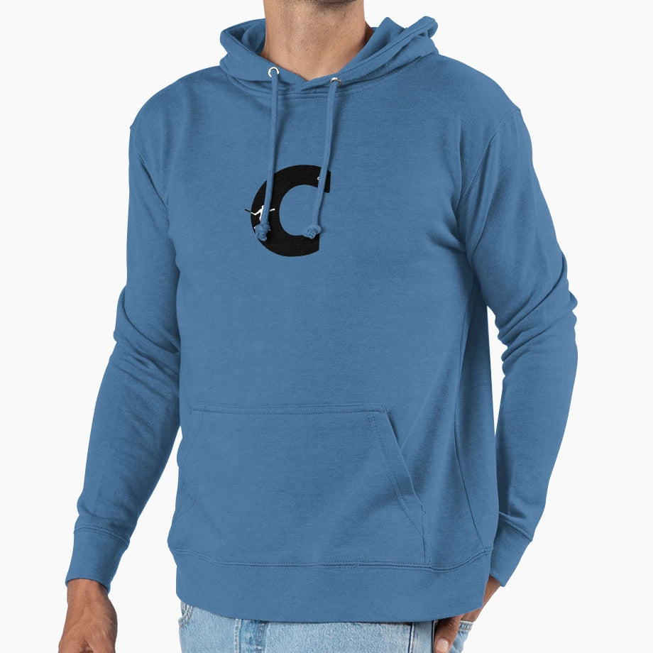 Personalized Baseball Initial C Hoodie - Minimalist Print Men Women - T-Shirt, Sweatshirt, Hoodie