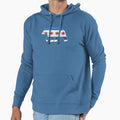Chicago Flag Walking Bear Grunge State Hoodie - Trendy Graphic for Adults - T-Shirt, Sweatshirt, Hoodie
