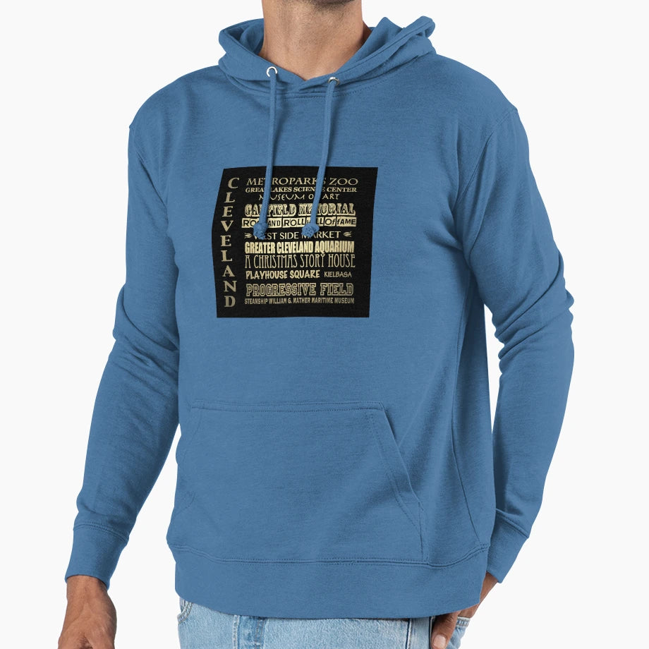 Cleveland Ohio Famous Landmarks Hoodie - Casual Everyday Wear Men Women - T-Shirt, Sweatshirt, Hoodie