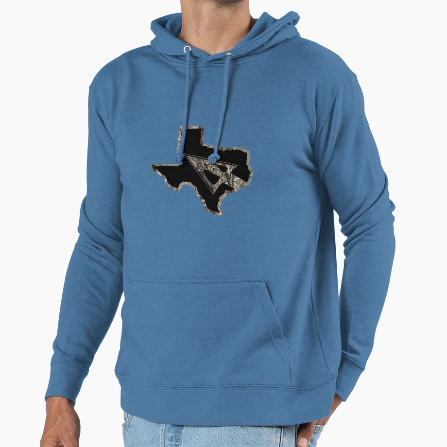 Bowhunt Texas Black Hoodie - Trendy Graphic Unisex - T-Shirt, Sweatshirt, Hoodie